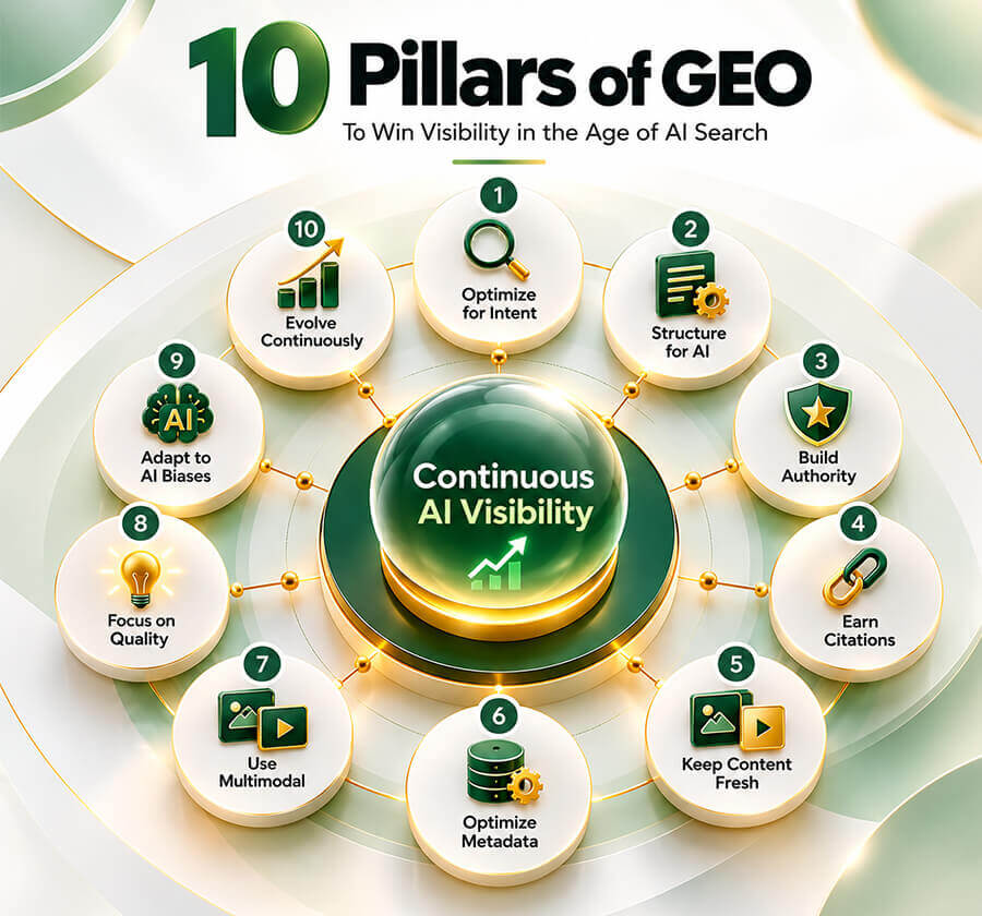 The 10 Pillars of Generative Engine Optimization GEO 2026